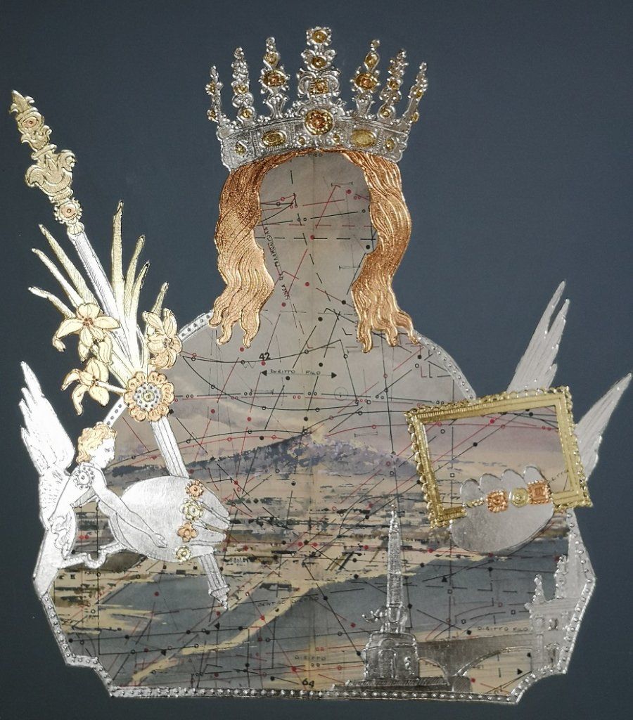 Giorgio Distefano, Agata, tecnica mista su cartamodello intelato, cm 56x46, 2022