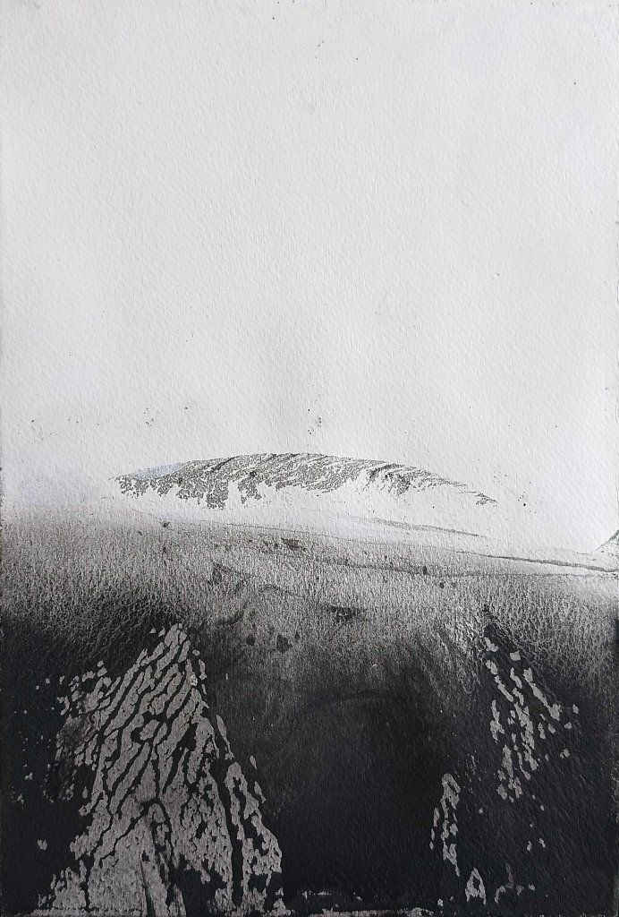 Marilina Marchica, Landscape bw, ossido minerale su carta, cm 27,5x20,5, 2021